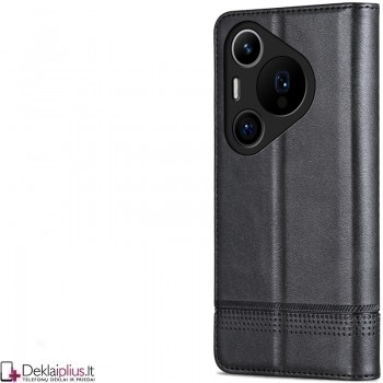 Dirbtinės odos atverčiamas dėklas su skyreliais - juodas (Huawei Pura 70 Pro/Pura 70 Pro Plus) Dirbtinės odos atverčiamas dėklas su skyreliais - juodas (Huawei Pura 70 Pro/Pura 70 Pro Plus)
